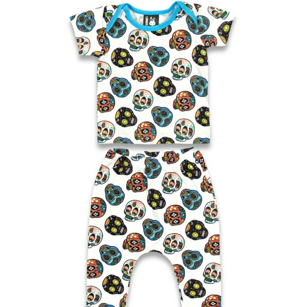 Sugar Skulls Organic Cotton Pajama Set Día de los Muertos